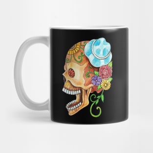 Sugar skull day of the dead. Mug